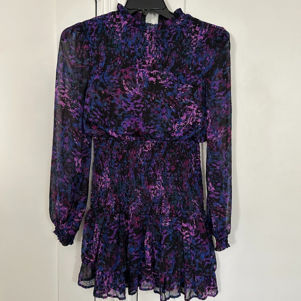 Long Sleeves AQUA Short Dress, Size S